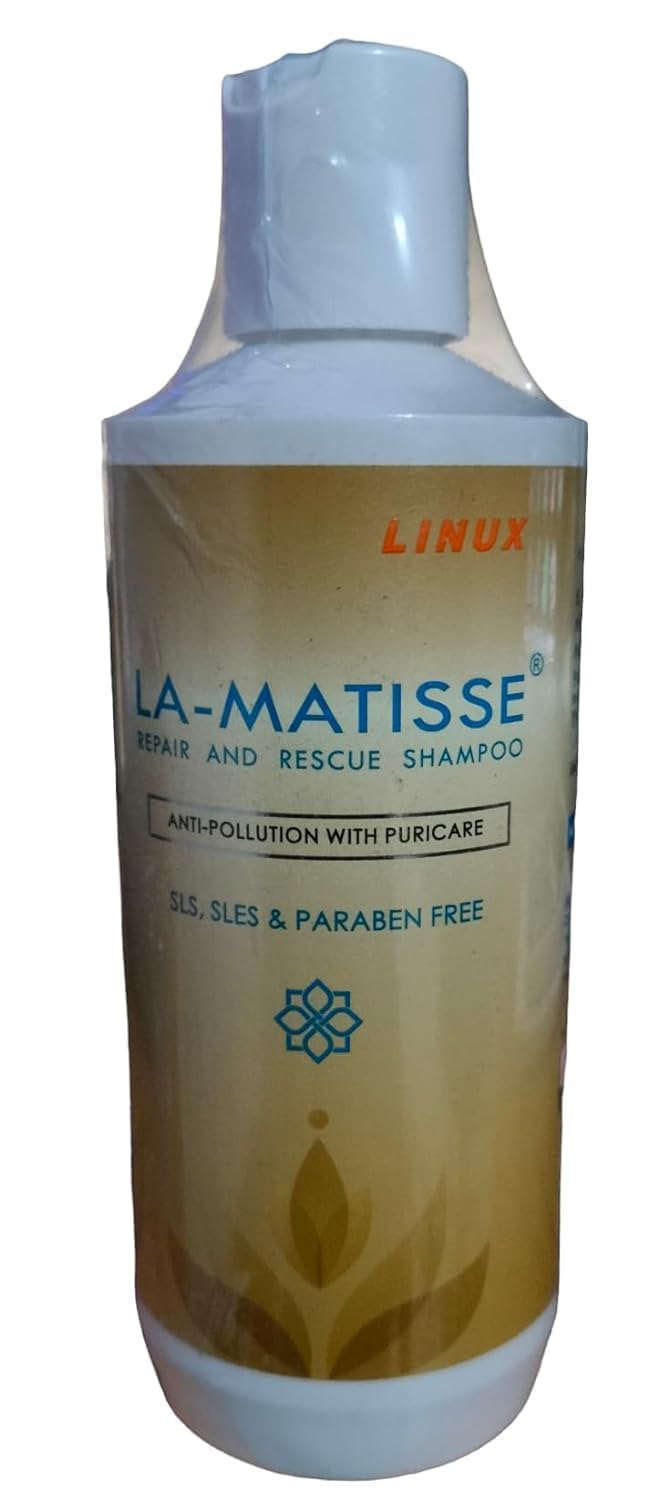 LINUX LA-MATISSE Repair and Rescue Shampoo, Anti-Pollution, SLS/SLES/Paraben Free (240ml)