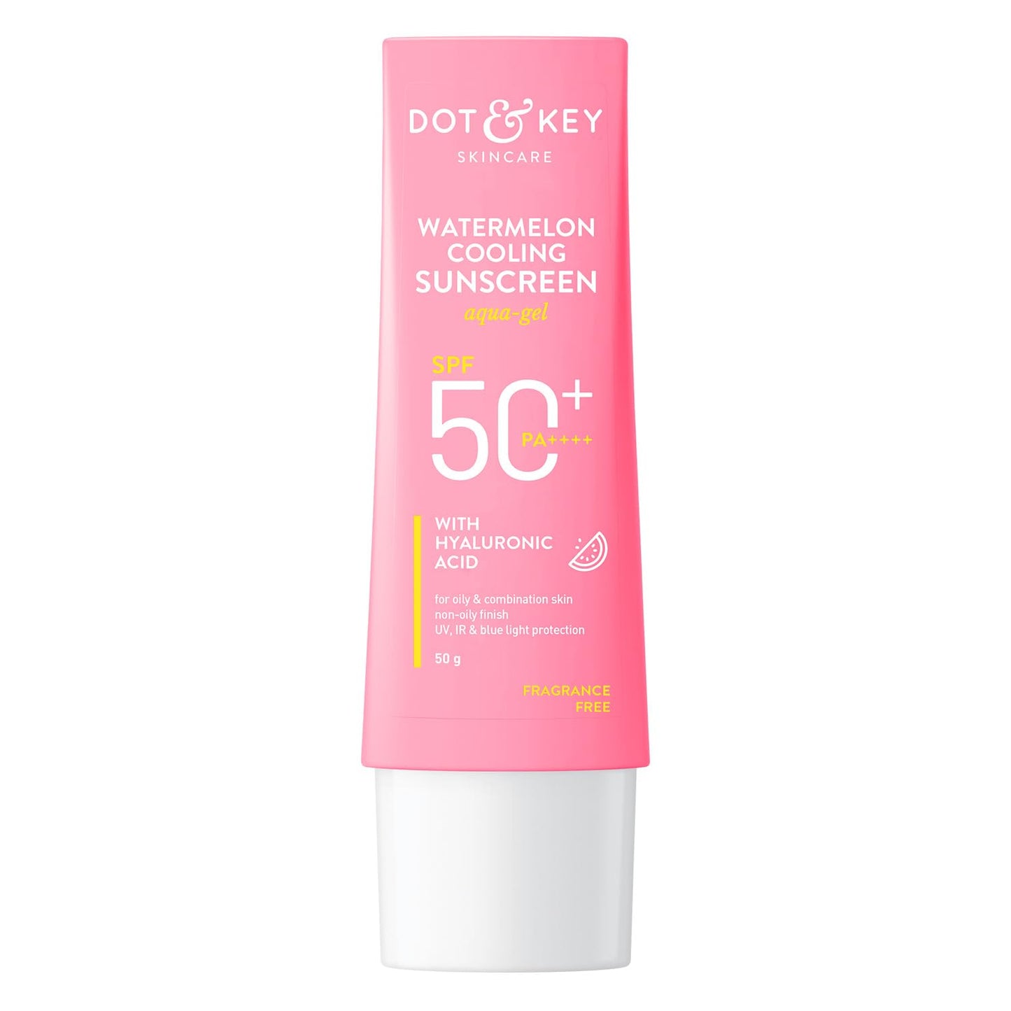 zephivo Dot & Key Watermelon Hyaluronic Sunscreen SPF 50 PA+++| for Oily, Normal & Combination Skin | UV + Blue Light Protection | Lightweight | No White Cast | Boosts Vitamin D Absorption | 50g…
