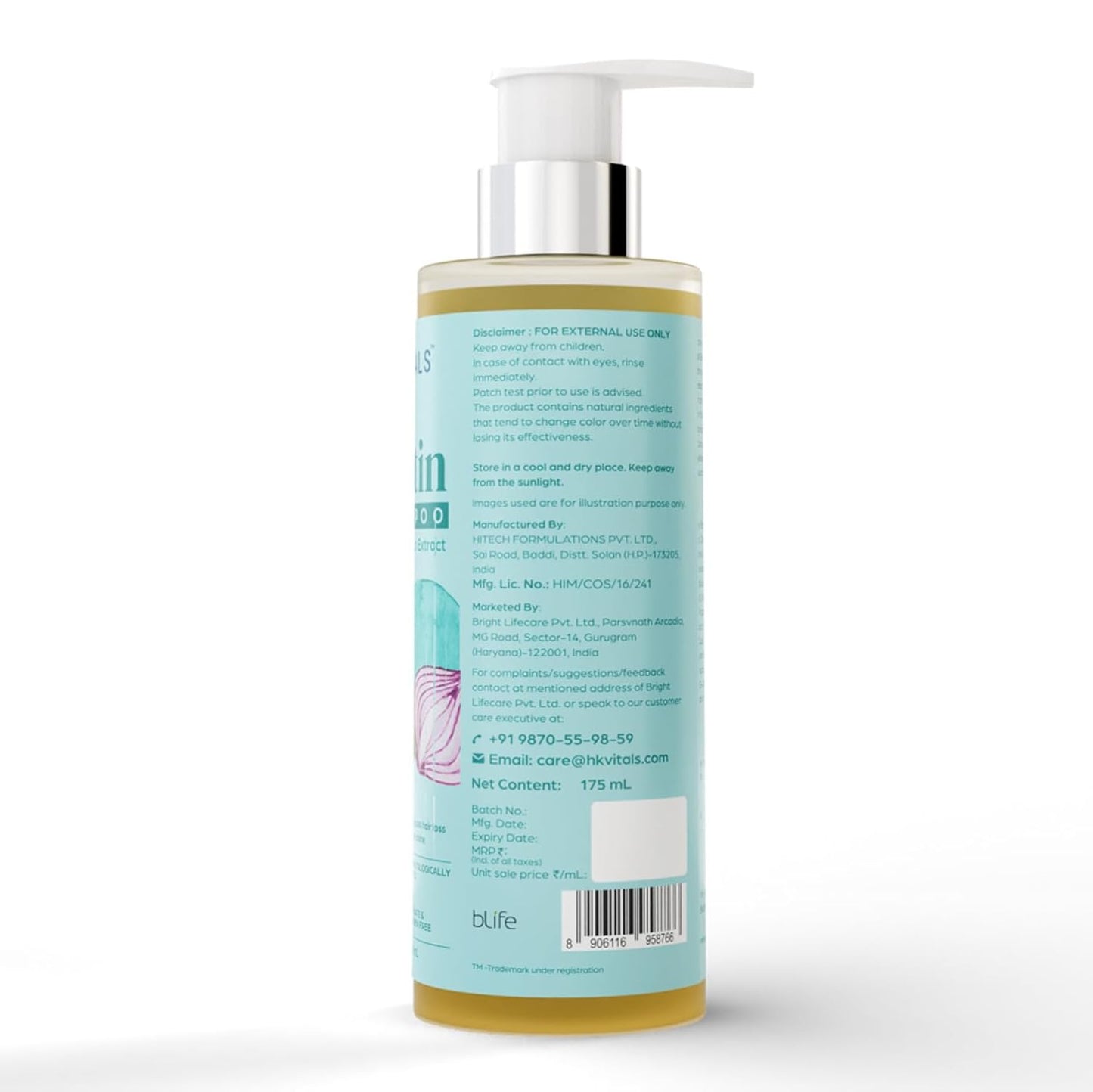 HK VITALS by HealthKart Biotin Shampoo for Women & Men (175ml) | Anti Hair Fall Shampoo with Red Onion Extract | Strengthens & Softens Hair, Restores Shine | All Hair Types