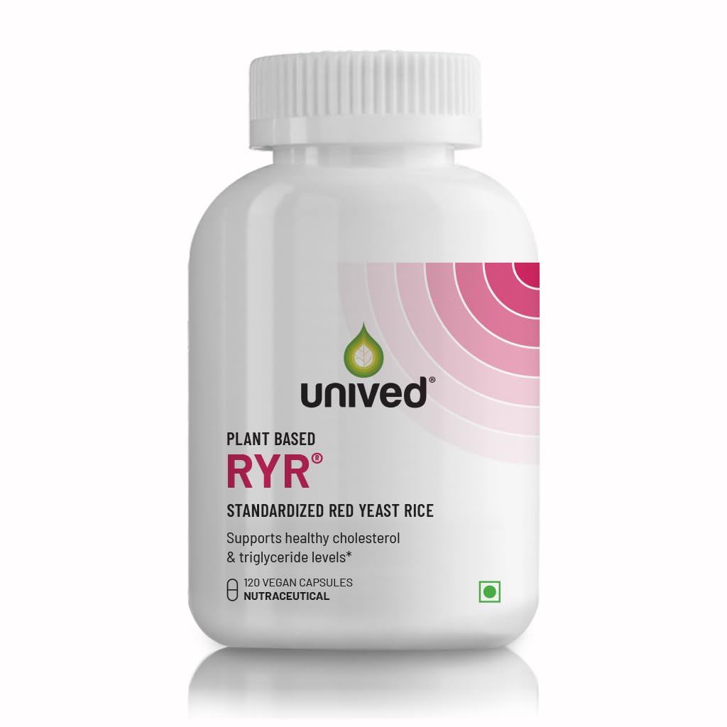 Zephivo Unived Red Yeast Rice, 1200mg Per Serving, For Heart Health & Cholesterol Management, 120 Capsules