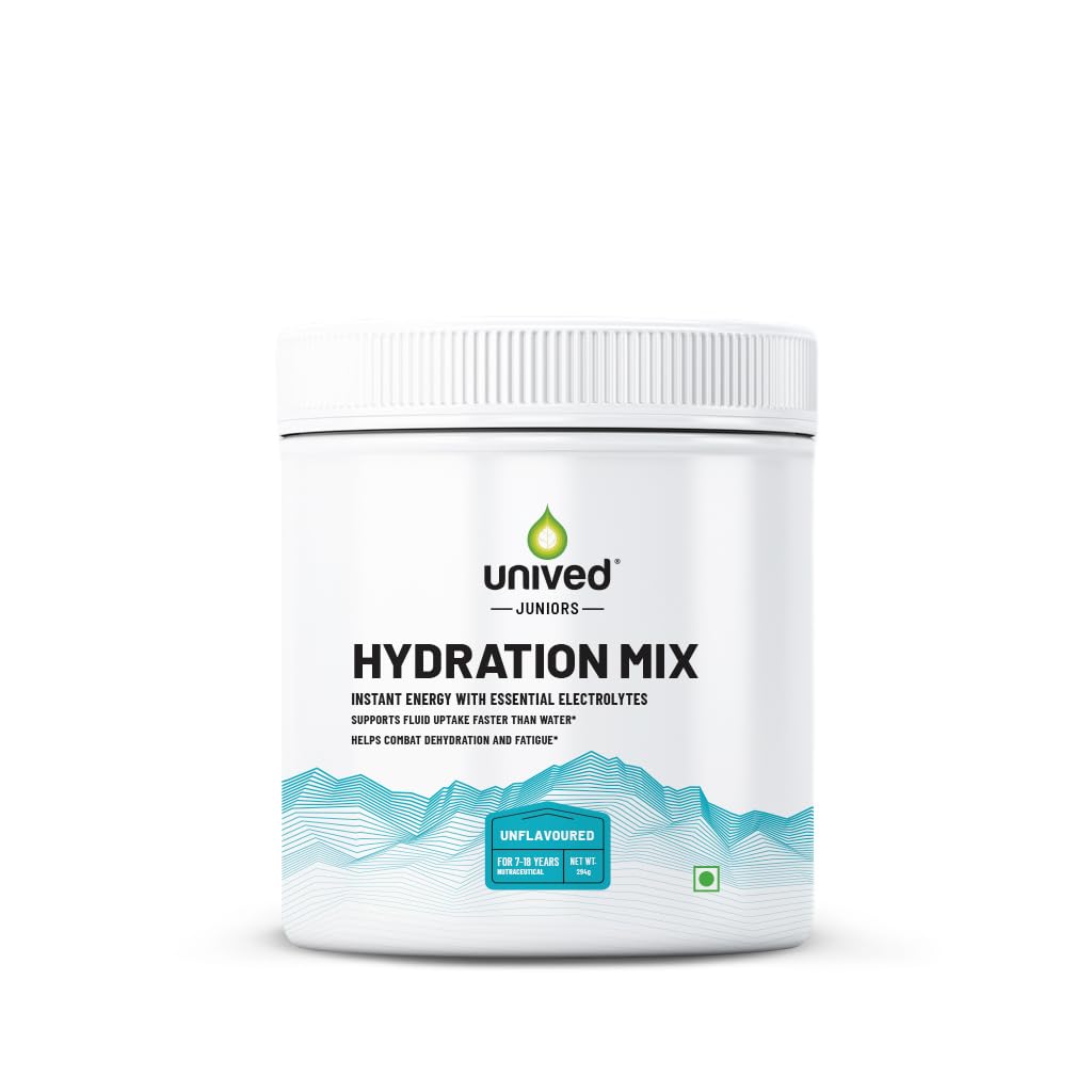 Zephivo Unived Junior’s Hydration Mix | For Young Athletes | For Energy and to Replenish Lost Electrolytes & to Rehydrate | Essential Electrolytes with Vitamin C & Zinc | Ages 7-18 (Unflavoured)