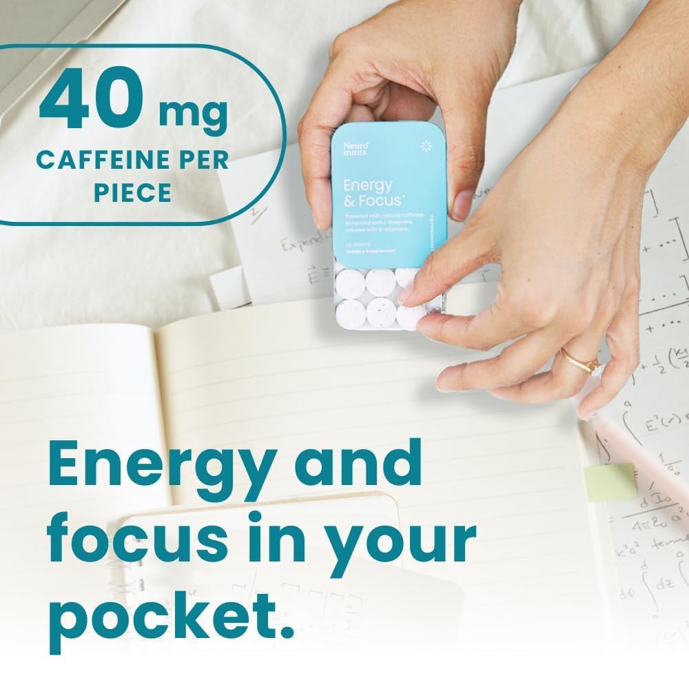NeuroGum Energy Caffeine Mints - Sugar Free with L-theanine