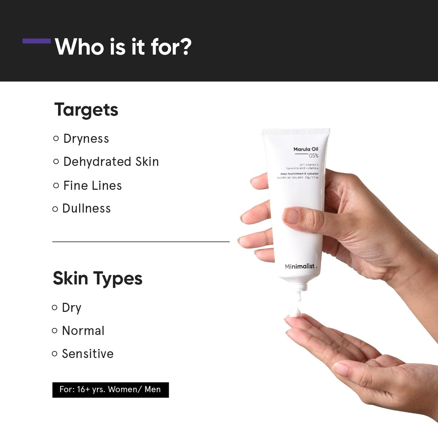 Minimalist Niacinamide 5% Face Serum & Marula Oil 5% Moisturizer Combo | Hydrating & Repairing Skincare Gift Set for Clear & Glowing Skin | Premium Gift Kit for Women & Men | For Dry Skin