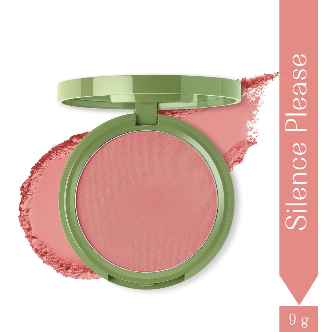 Lovechild Masaba Cheek Flick Mattifying Powder Blush, Luxurious Buildable Coverage & Intense Pigment, Enriched with Vitamin E, Silence Please (Reddish Brown)- 9g
