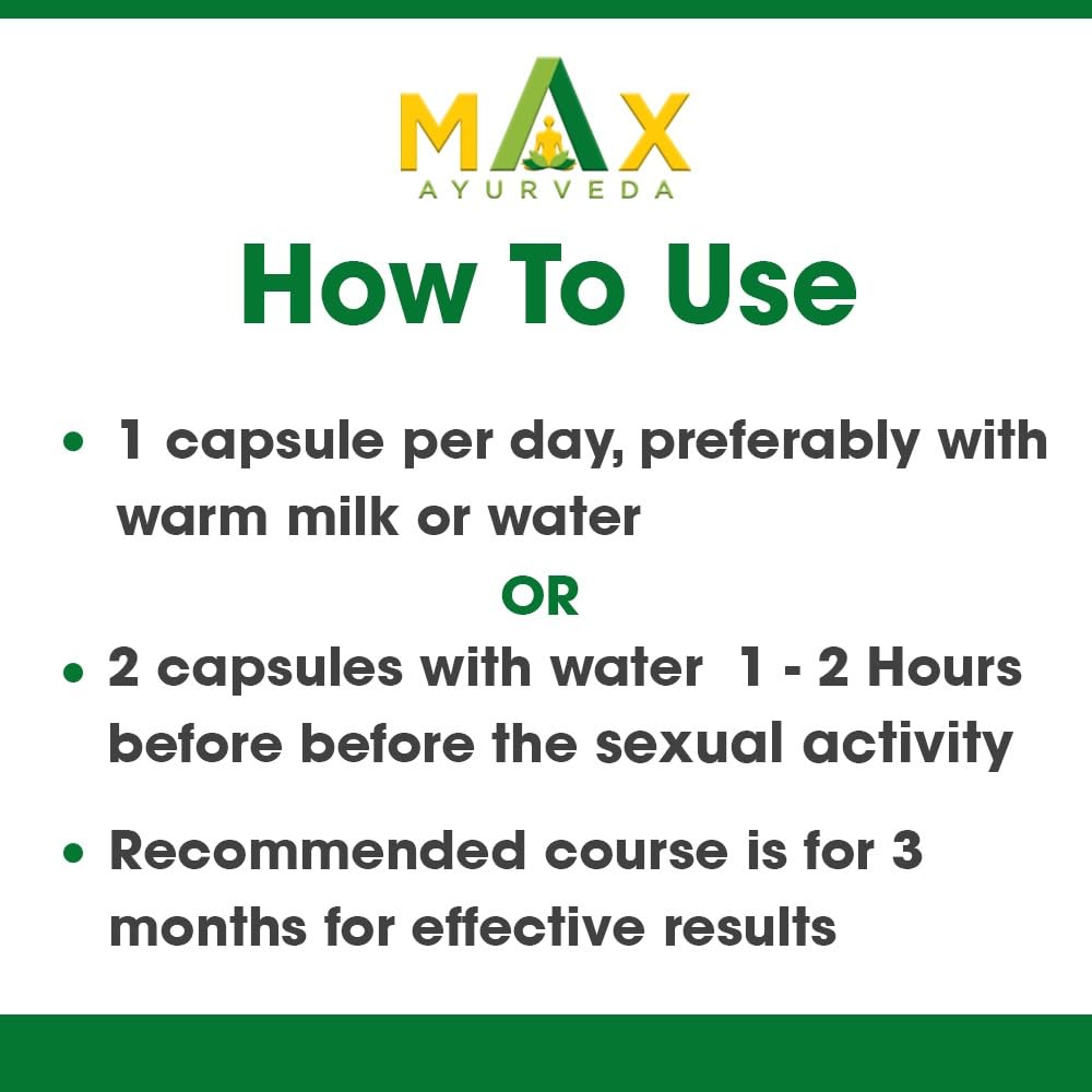 Max Ayurveda Musli Premium Capsules & King Power Ayurvedic Herbal Massage Oil For Men - Combo Pack (30 Capsules + 1 Oil Bottle)