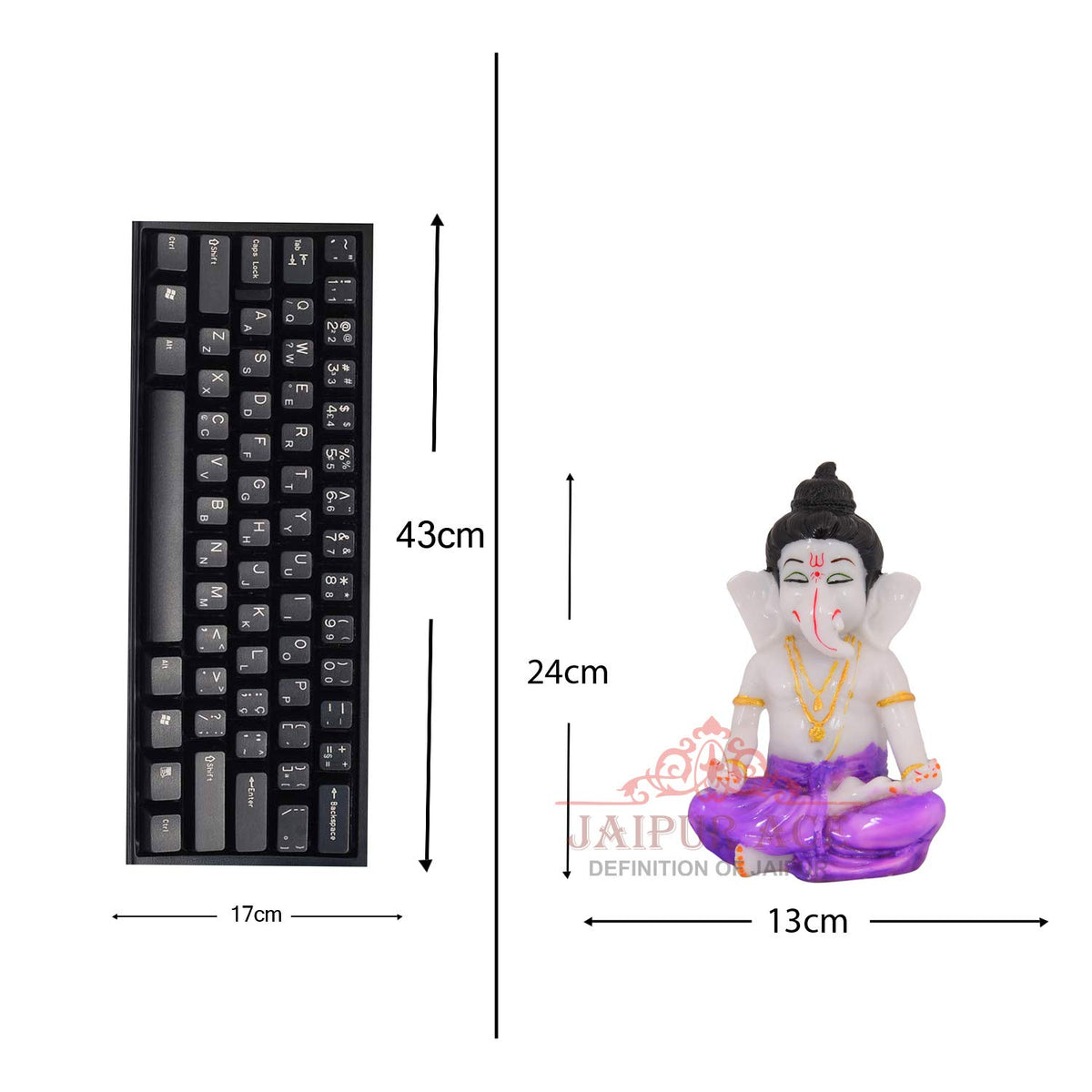 Beautiful Vinayak Ji Statue Best for Home & Office Decor Size (Flute Vinayak) (Meditation Ganesha Blue)