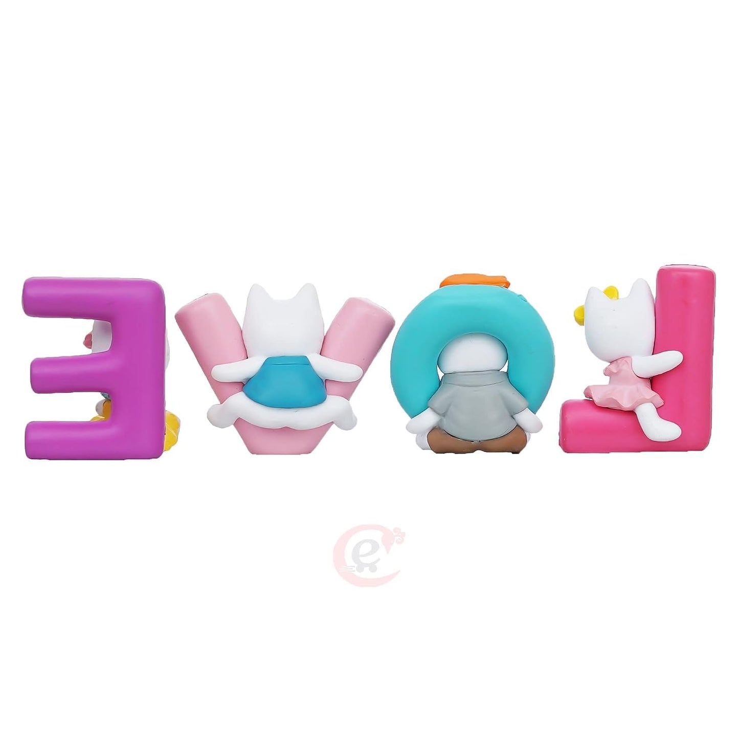 eCraftIndia Plastic Love Animated Characters Decorative Showpiece for Home Decor Living Room Bedroom | Valentine Gift for Girlfriend Boyfriend Husband Wife Her Him | Valentines Day Decoration Items