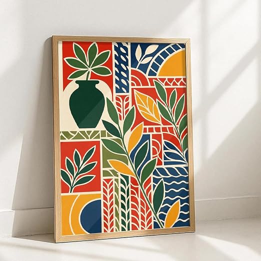 bohemian painting for house, paintings for living room & wall painting for bedroom wall decor - (13x17 Inch boho wall art, Paintings for home decor)