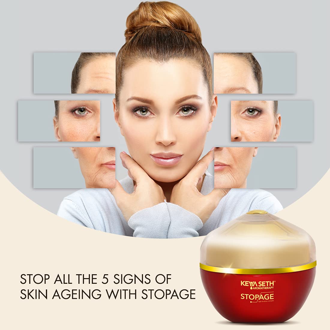 Keya Seth Aromatherapy, Stopage-Age Reversal Treatment-Control Wrinkles, Rejuvenating, Night Cream for Glowing & Youthful Looking Complexing with Goodness of Essential Oil 50gm