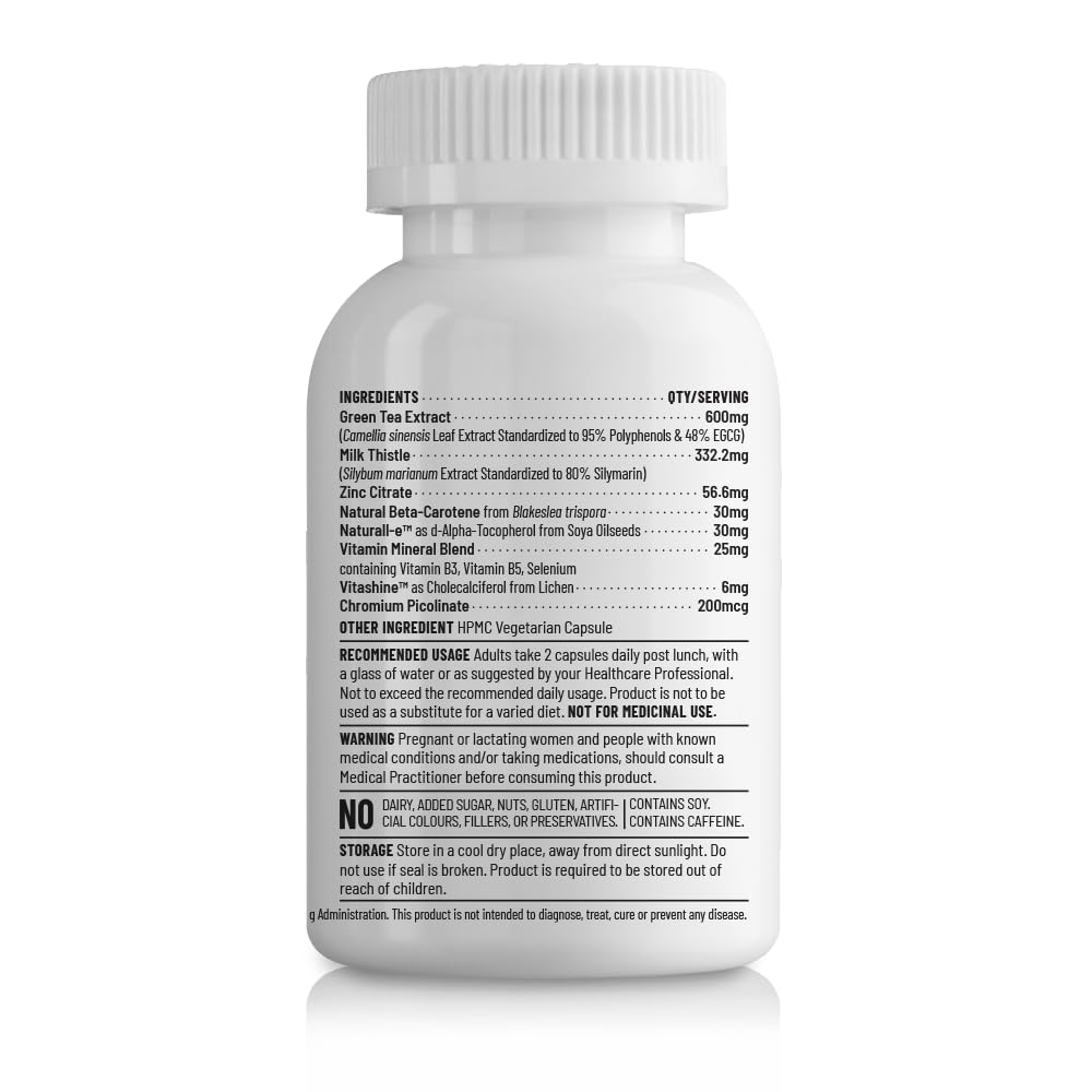 Zephivo Unived Acne Relief | Acne Supplement Formulated to combat Acne from within | Zinc, Niacinamide, Green Tea, & Milk Thistle | 60 Vegan Caps, One Month Supply