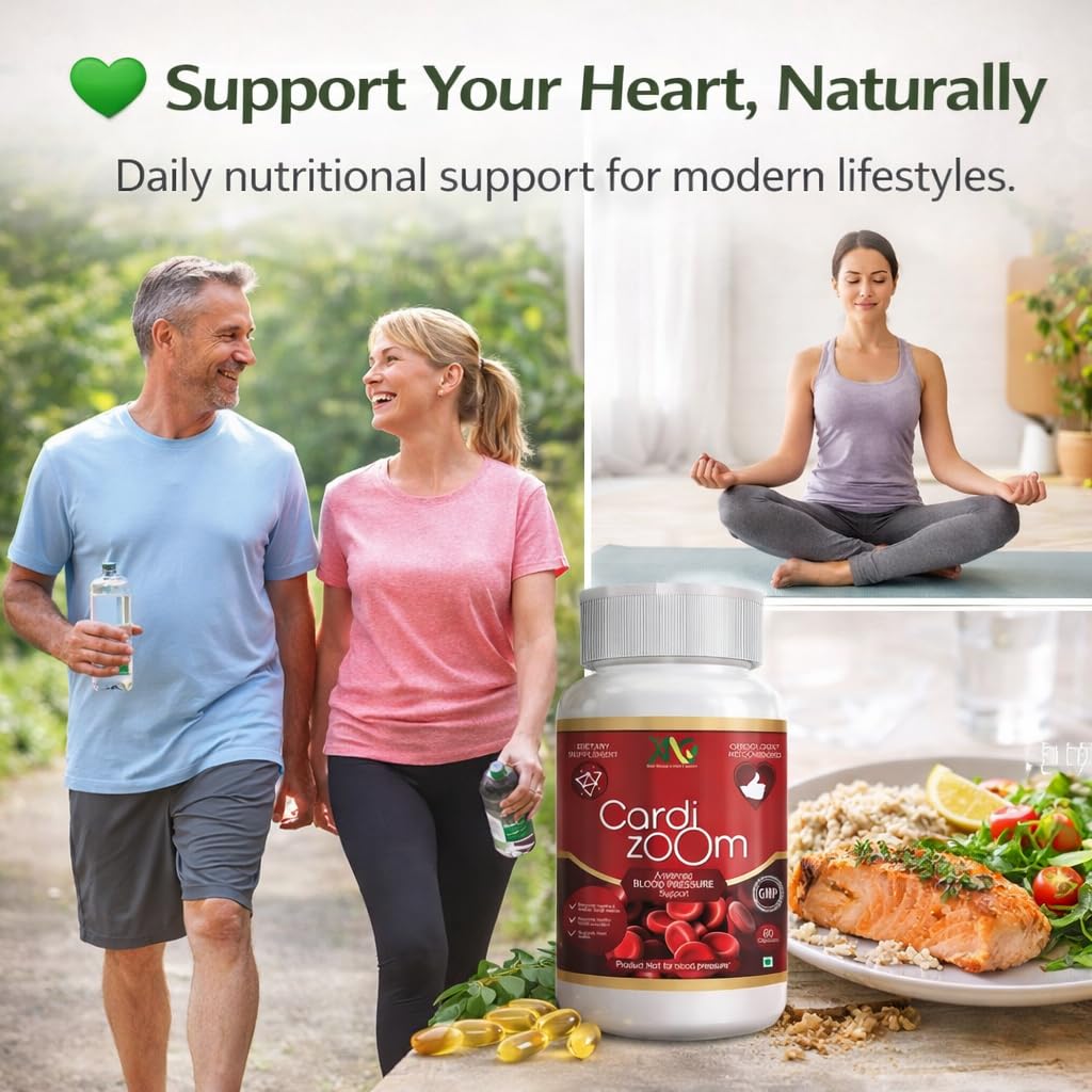 ANC Cardizoom with Arjuna Extract & Moringa Extract Heart Health Supplement Veg (60 Capsules) for Men & Women