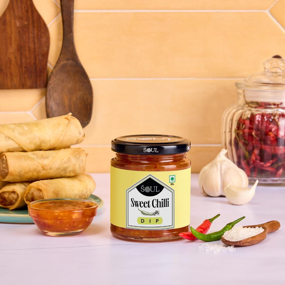 ADF Soul Sweet Chilli Dip | Sweet & Mildly Spicy Sauce With Red Peppers & Garlic | Ideal With Finger Foods & Spring Rolls | 230g.