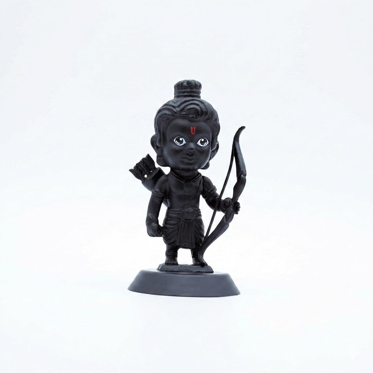 B.R STORE Ayodhya Lord Shree Ram Lalla Ji Idol | Dhanush Teer Kaman Figurine for Car Dashboard, Home & Office Decor | Divine God Statue for Puja & Gifting Family, Friends & Kids (Black)