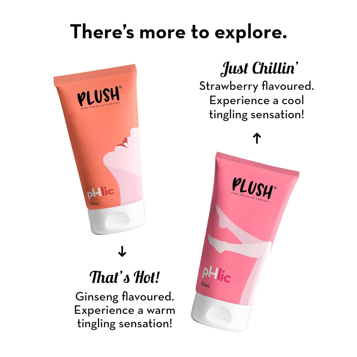 Plush pHlic Aloe Infused Personal Lubricant For Men & Women- Unflavoured, 50ml | Skin Friendly pH Balanced Lube Helps Prevents Dryness | Easy To Wash Off & Convenient For Use