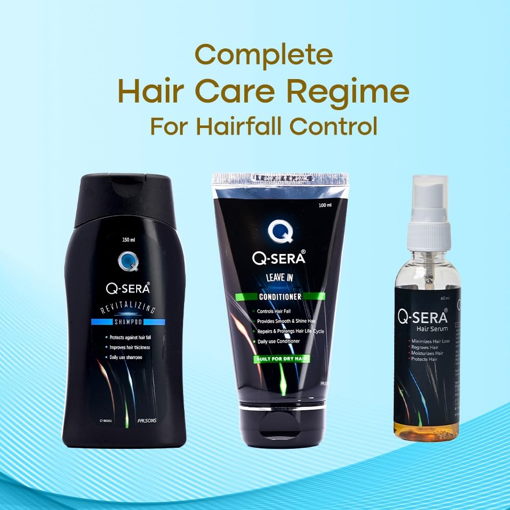 QSERA Revitalizing Shampoo | For Dry & Frizzy Hair | Makes healthy, smooth, and damage-free | Sulphate free | Paraben Free | Dermatologist Recommended | Strengthens the Hair | 150 ML