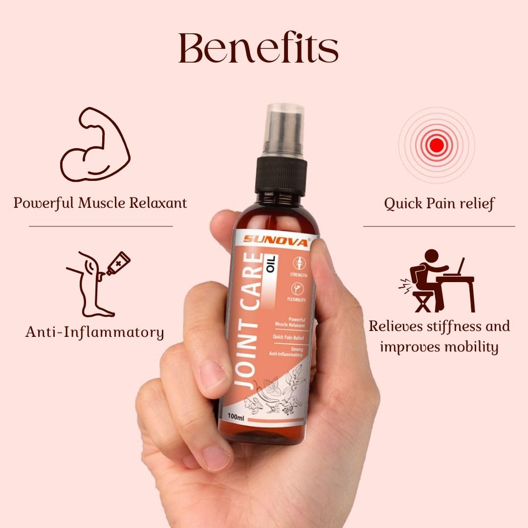 SUNOVA Joint Care Oil, 100 ml, Pack of 1 | Pain relief for joints and muscles