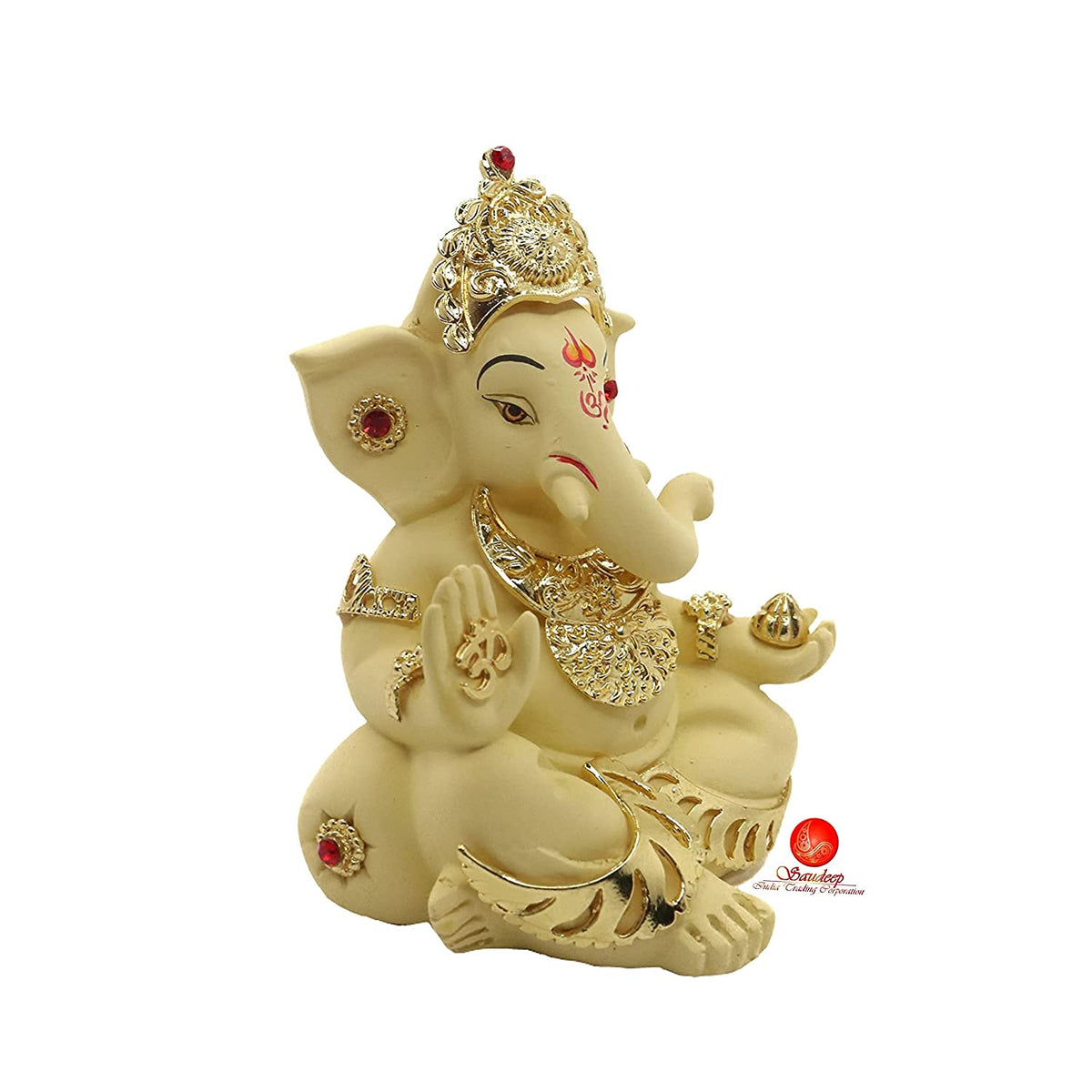 Lord Ganpati/Ganesha Idol for Car Dashboard, Desk, Office Table | Beautiful Ganesh Car Dashboard Idol Figurine Showpiece Sculpture (Ganesha Design 03)