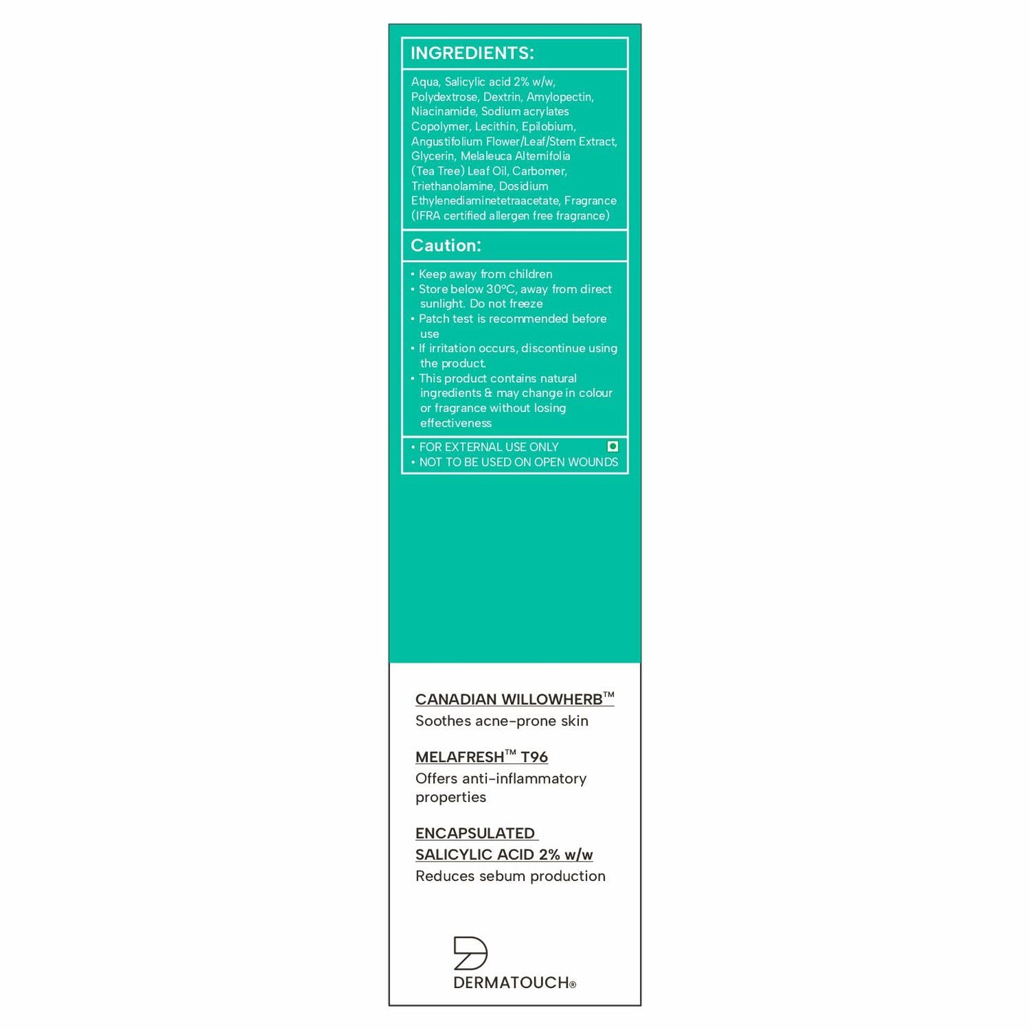DERMATOUCH Bye Bye Acne Spot Oil-Free Gel | Pimple Removal Gel | Acne-Prone Skin | 20G