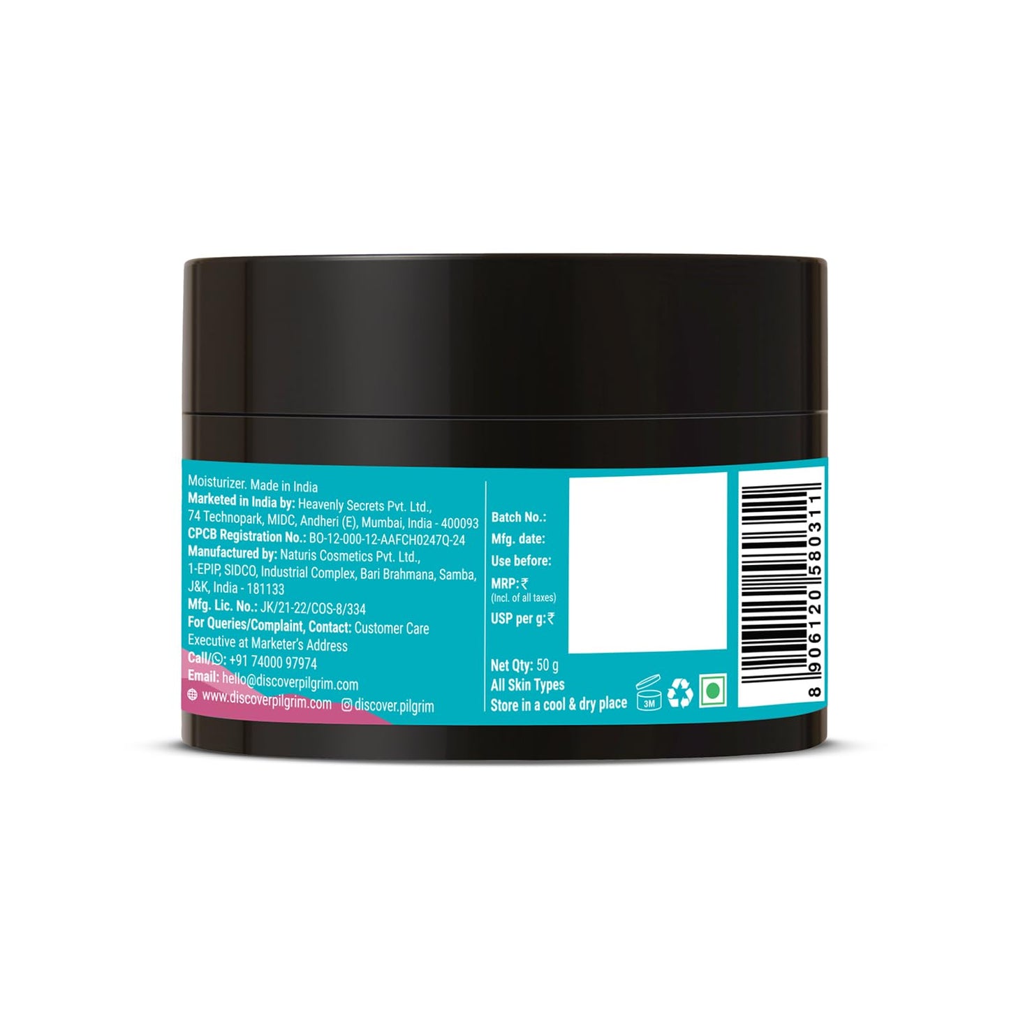 PILGRIM French Red Vine Youthful Glow Moisturizer SPF 30 with Vitamin C, Rosehip Oil For Anti Ageing, Sun Protection PA+++, Daily Use, Dry, Oily, Combination Skin, Men & Women, 50g