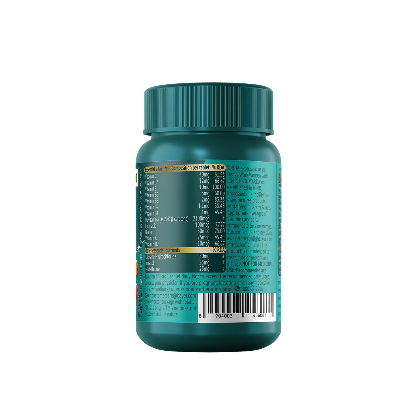 Zephivo Supradyn Immuno +, Multivitamin, Natural immunity booster with Vit C, Vit D, Zinc, Unique blend of Tulsi, Turmeric, Shatavari & Ashoka (30 Tabs)