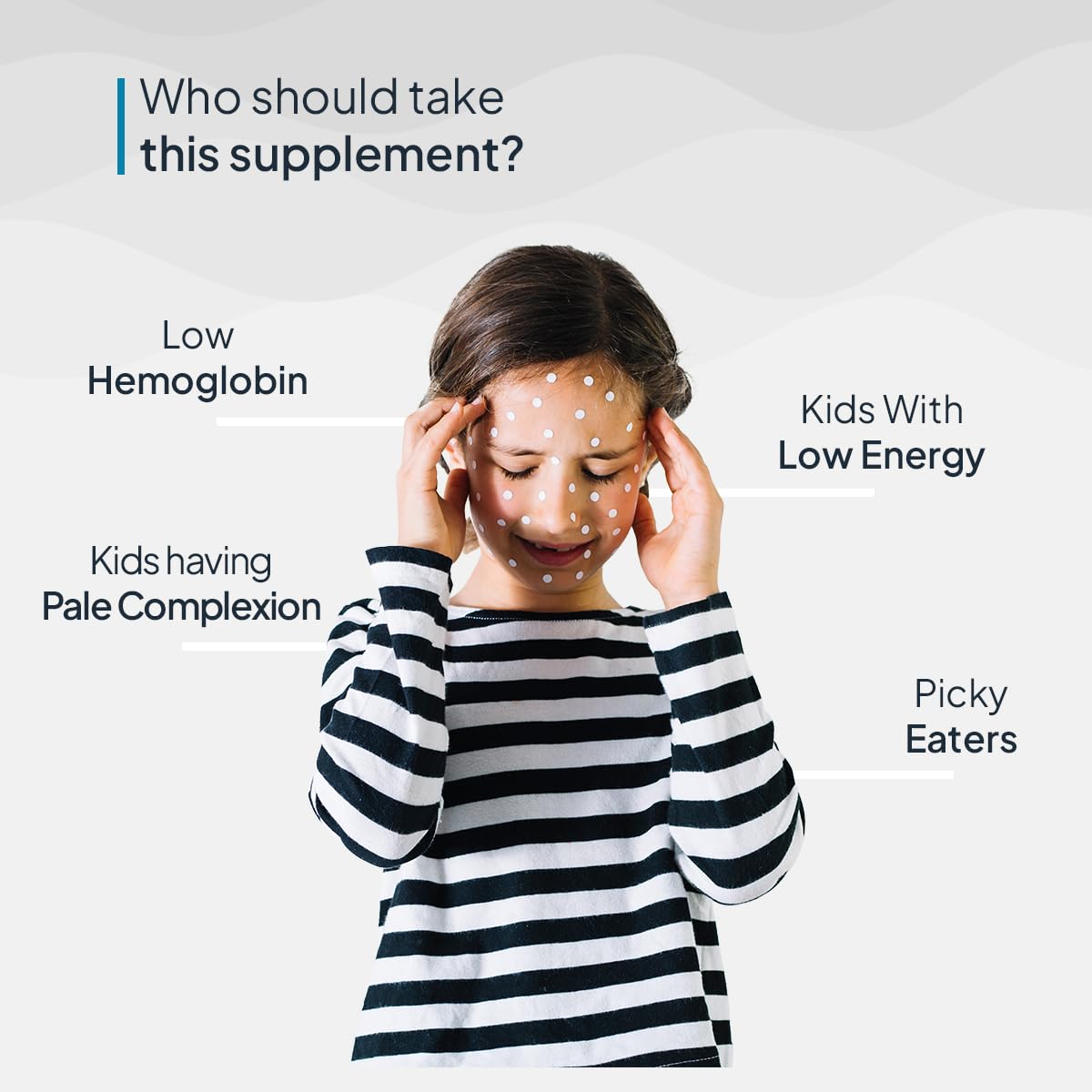 Zephivo Miduty by Palak Notes Kids Iron Strips for Kids - Dissolvable Strips for better Iron absorption - Energy Boost - Iron Supplement with Vitamin C & Vitamin B12 - Mixed Berry Flavour - 30 Oral Strips