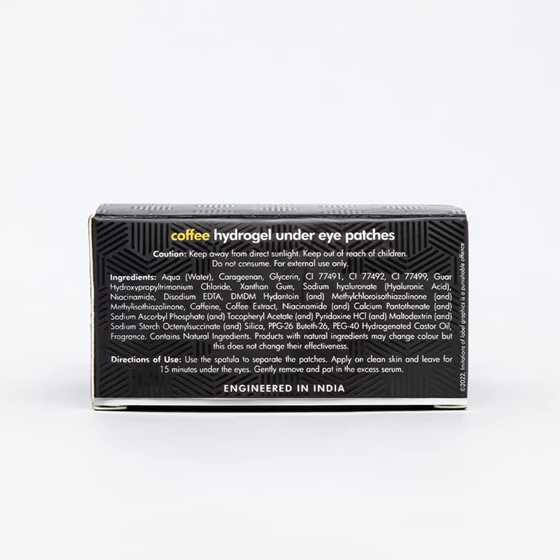 mCaffeine Coffee Hydrogel Under Eye Patches For Dark Circles & Puffiness Reduction |Winter Eye Care Routine | Eye Patch with Caffeine & Hyaluronic Acid | Moisture-Lock Technique For 2X Hydration - 30 Pairs for both Women and Men | 90G