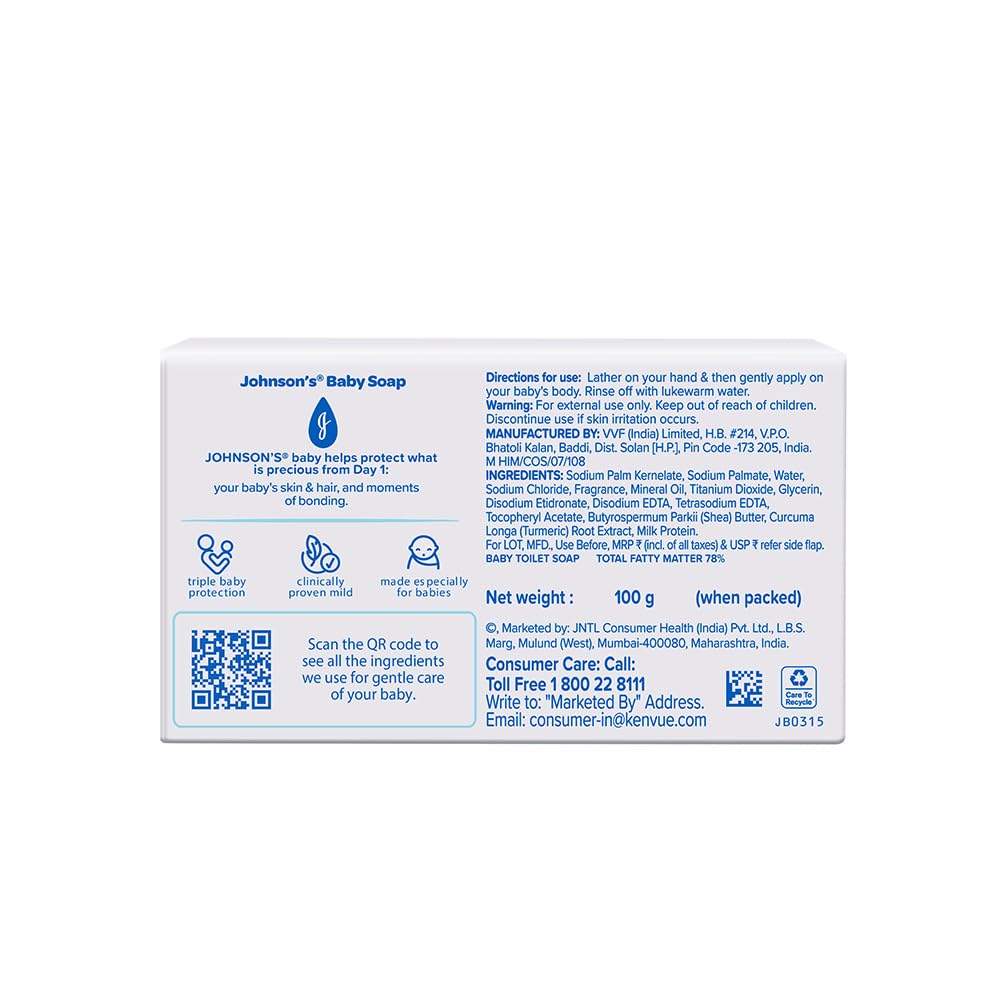 Johnson's Baby Soap (100g), White