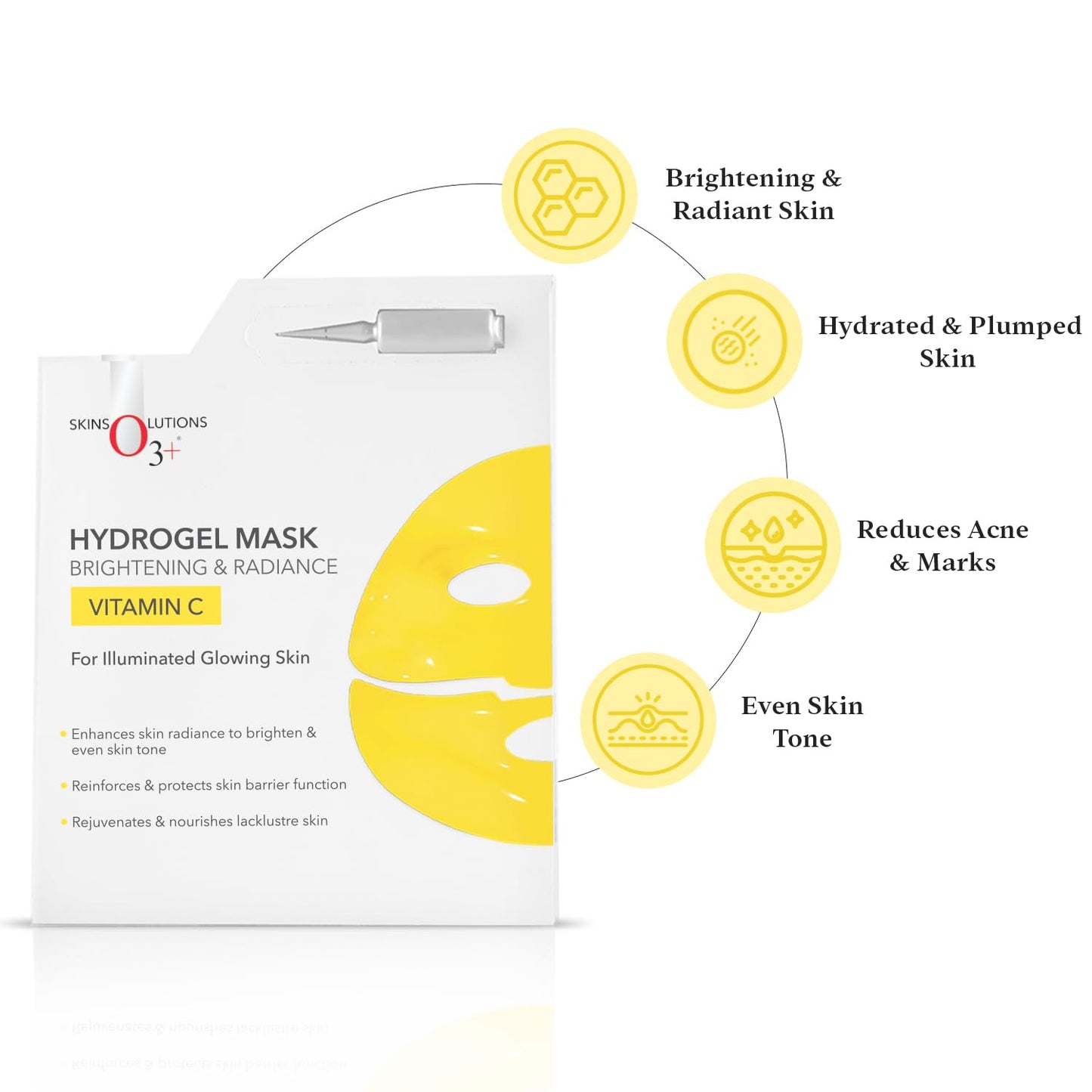 O3+ Vitamin C Hydrogel Facial Mask for Radiant & Glowing Skin