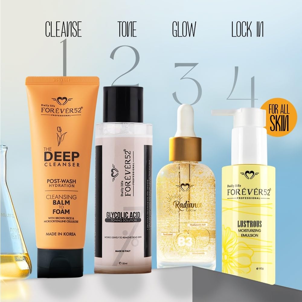 Daily Life Forever52 Radiance Glow Oil – Advanced Repair Serum Infused With Niacinamide, Hyaluronic Acid & Vitamin B5 To Deeply Hydrate, Nourish & Enhance Radiance (45ml)