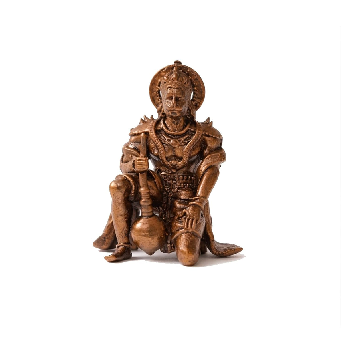 Pure Copper Hanumanji (Bajrangbali) Murti | Handcrafted Copper Idol for Pooja Room, Vastu Decor | Traditional & Auspicious Religious Hindu God Showpiece & Gift Item | 100gm (6x4 cm)