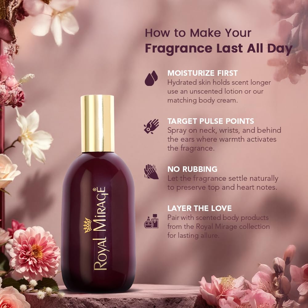 Royal Mirage Original Eau de Cologne | Classic & Timeless Fragrance | Lush Green, Jasmine & Patchouli Notes | Long-Lasting Scent | Perfect for Everyday Sophistication & Special Occasions | 120ml