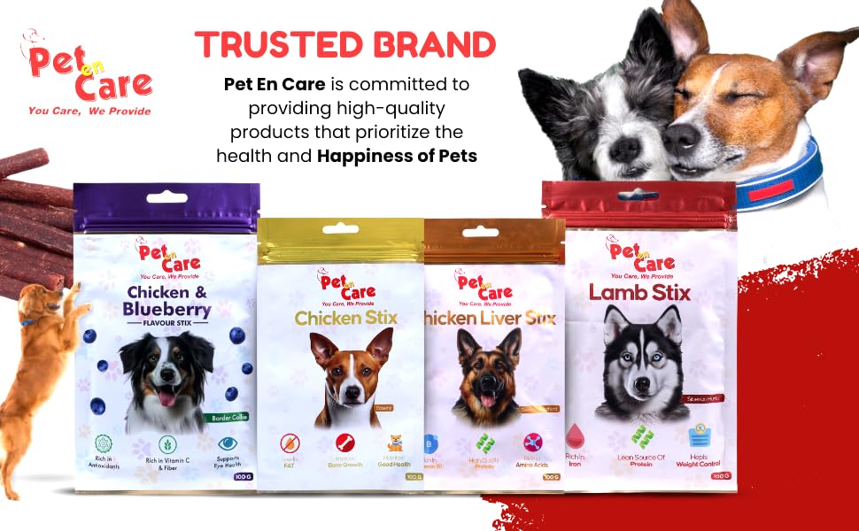 Pet en Care Real Lamb Stix for Dogs, Natural and Nutritional Treat | High in Proteins | Healthy Snacks for All Breed Dogs