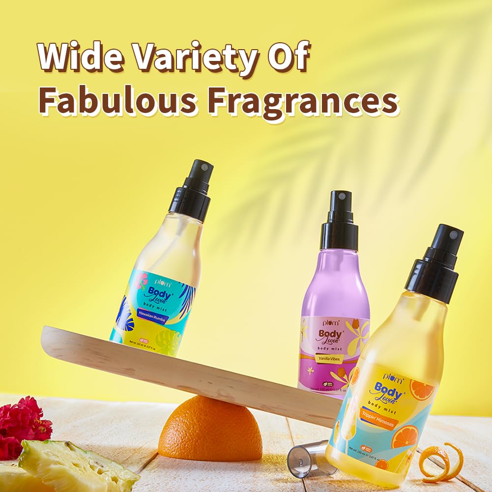 Plum BodyLovin' Smokin' Vanilla Body Mist | Long Lasting Spicy Fragrance for Women & Men With Honeysuckle, Musk | High on Fun | Travel-Friendly Perfume Spray 150 ml