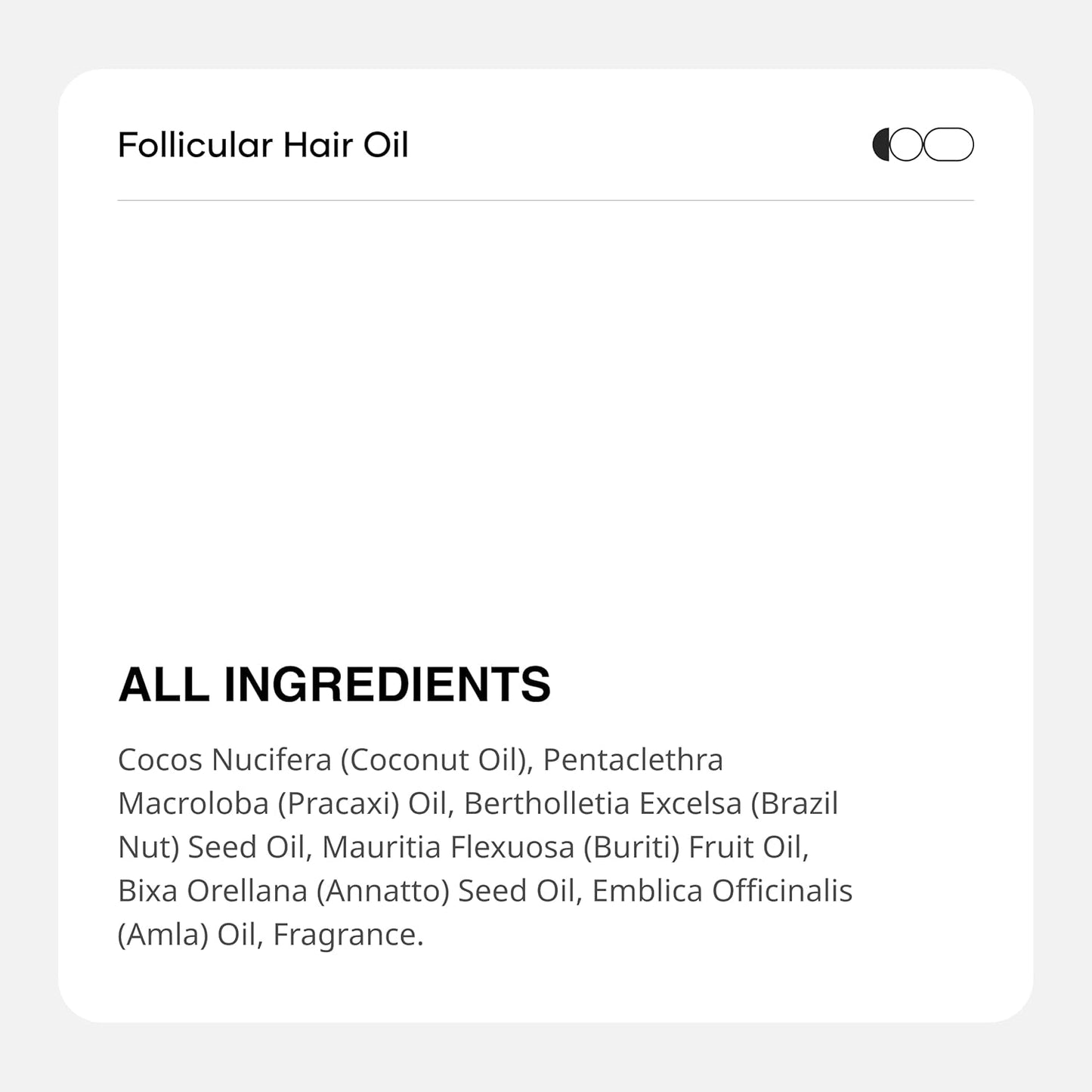 Cureskin Follicular Hair Oil | Nourishes & Strengthens with Annatto, Buriti, Brazil Nut and Coconut Oil (100 ml)