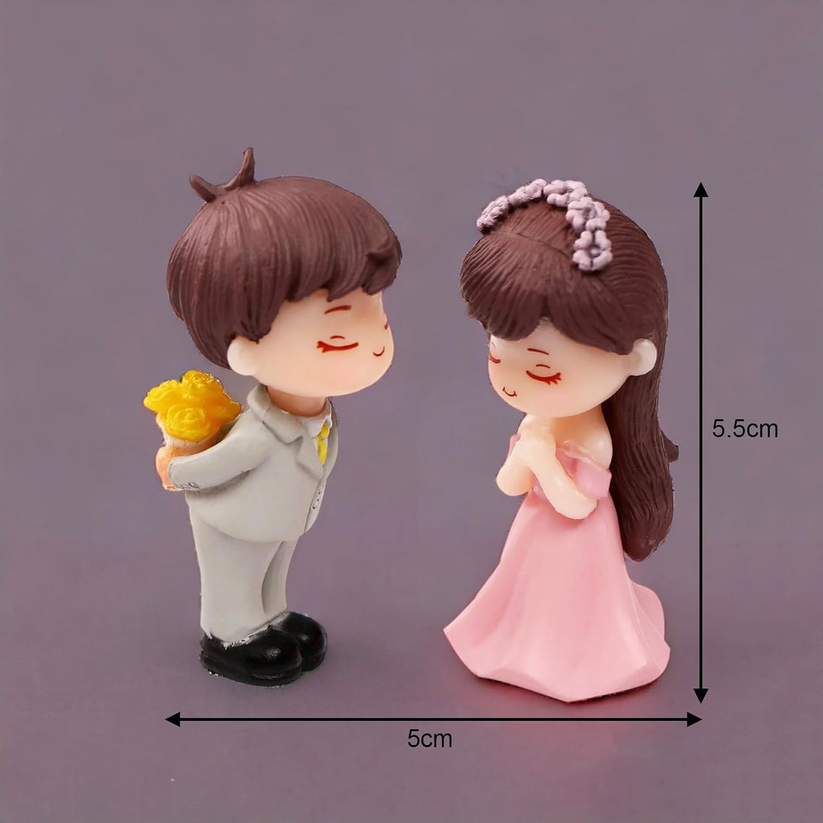 ascension Romantic Love Proposal Couple Gift for Girlfriend Boyfriend Husband Wife Miniature Statue Showpiece for Valentines Day Gift Proposal Day Lovely Couple Valentine Decoration Items
