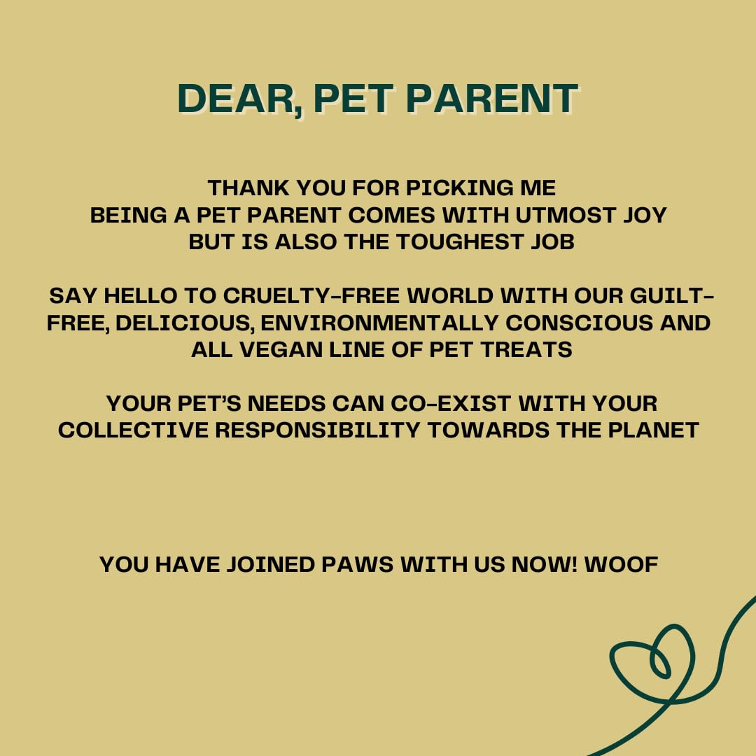 PAWS FOR GREENS Vegan Dog Treats, 100% Natural Plant-Based & Gluten-Free Crunchy Biscuits, Healthy Meat-Free Snacks for Dogs, Vegetarian Training Treats for All Breeds, 100g