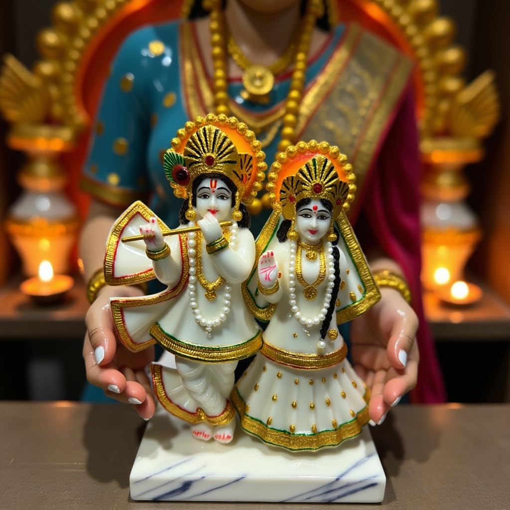 UNOVATE Radha Krishna Idol for Gift, Home Decor | Radha Krishna Statue