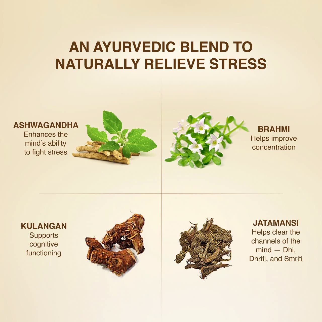 Zephivo Maharishi Ayurveda Ashwagandha Worry Free Ayurvedic Tablets, Help Keeps The Mind And Body Calm And Relaxed Non Addictive 60 Tablets