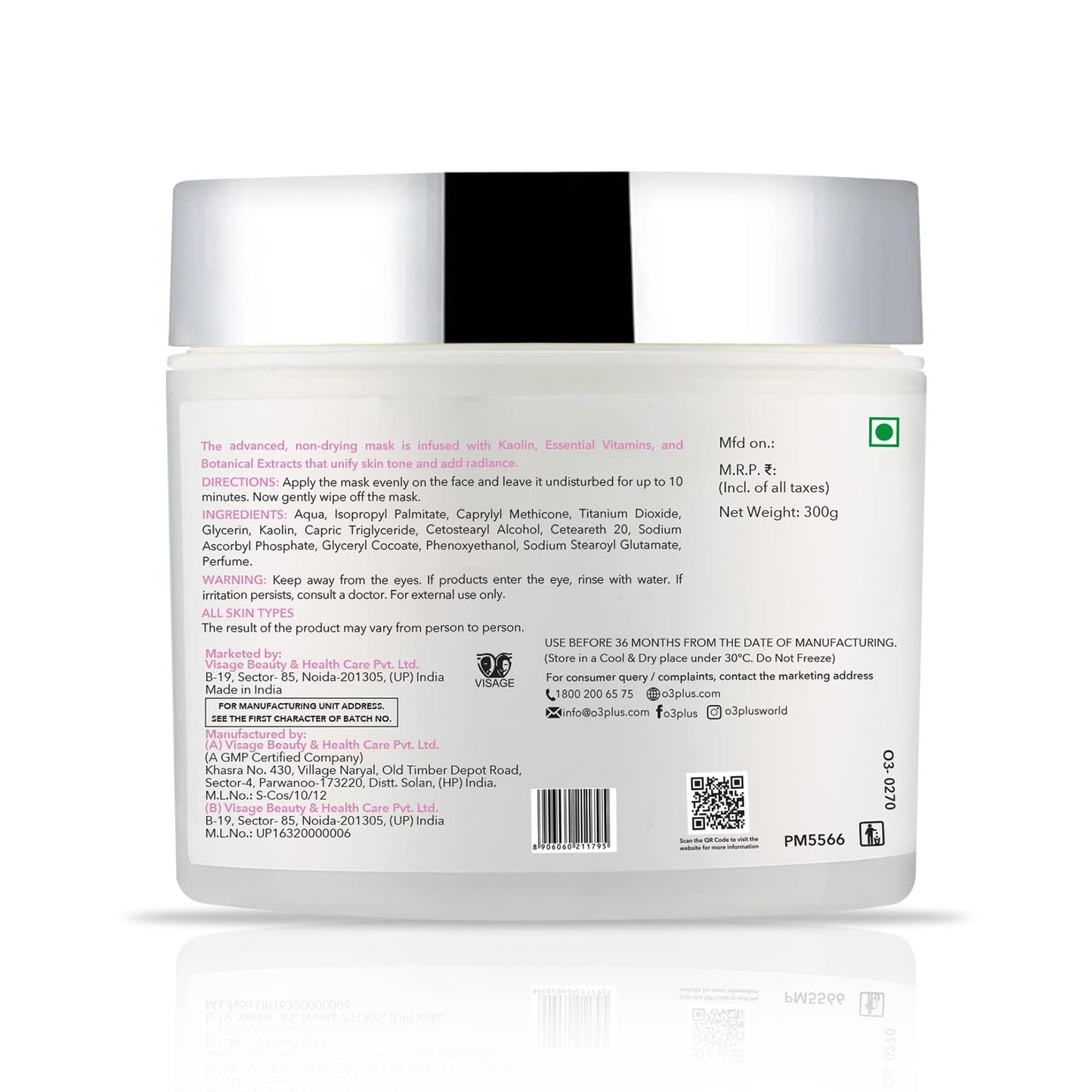 O3+ Whitening Mask Double Rich Formula, 300g