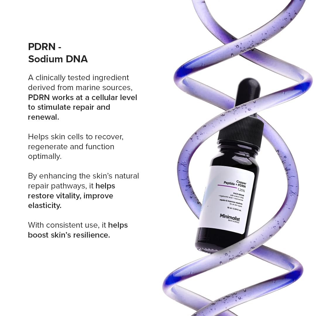 Minimalist Anti-Aging Copper Peptide + PDRN 1.25% Serum | 10 ml