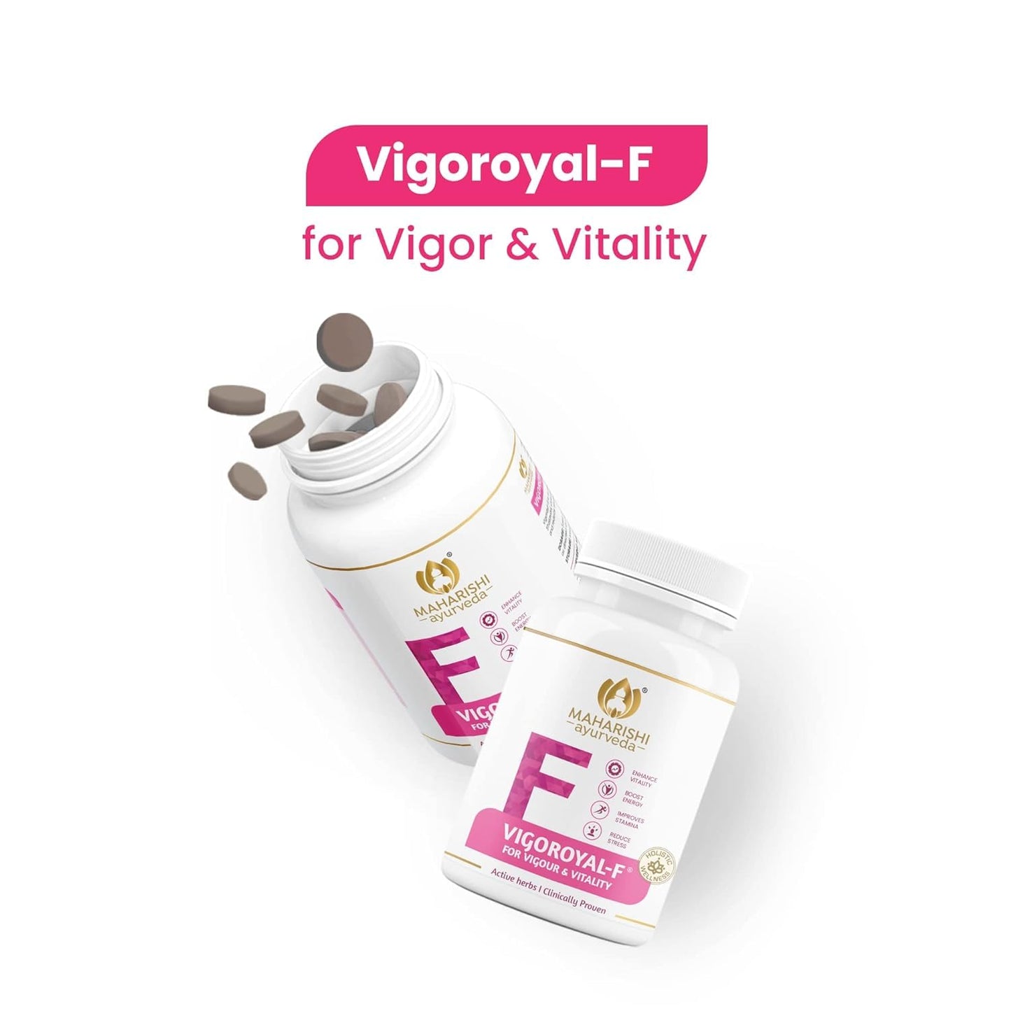 Zephivo Maharishi Ayurveda Vigoroyal F - Ayurvedic Revitaliser for Women | Supports Reproductive Health| Made with Time-tested Herbs | 60 Tablets