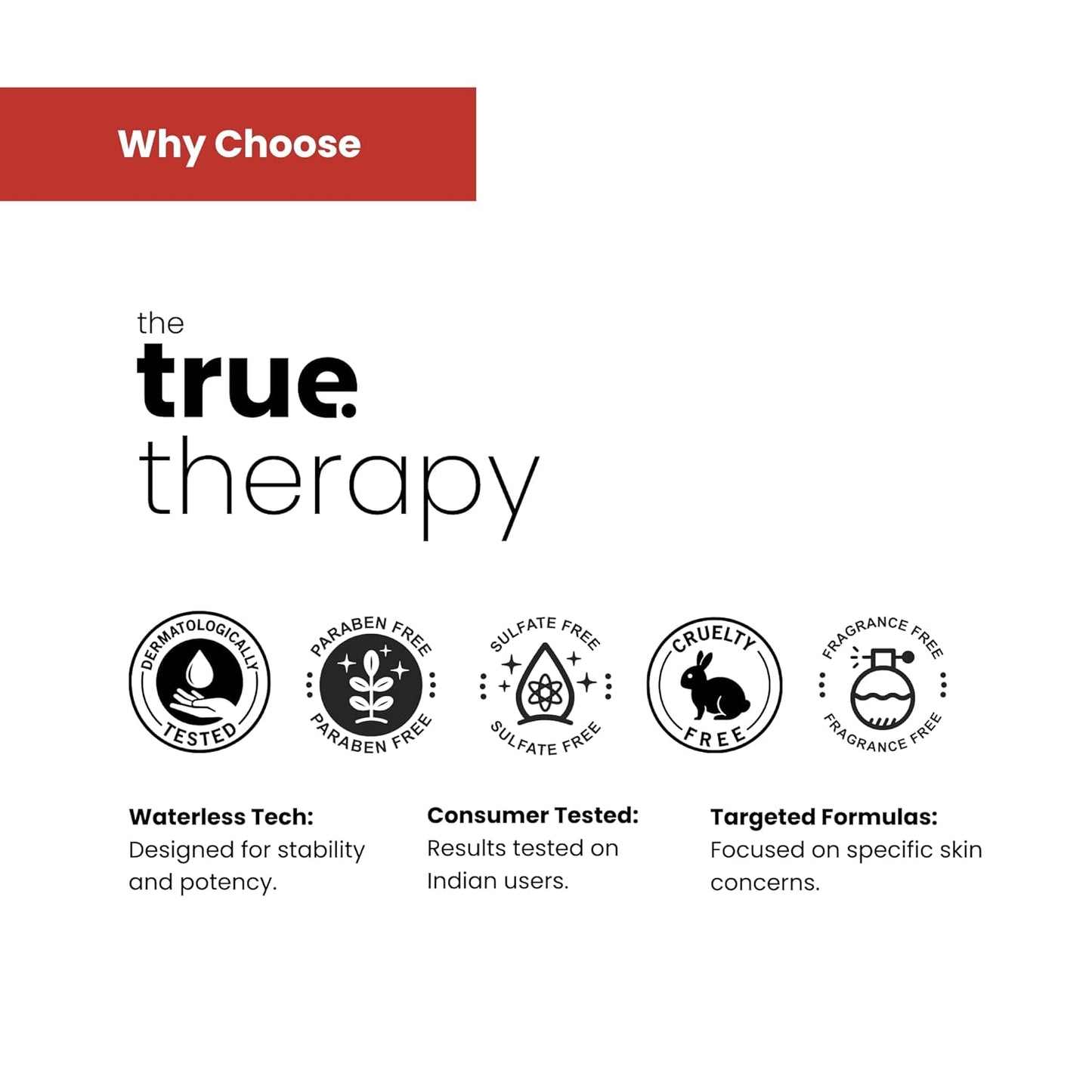 The True Therapy Vitamin C Serum for Glowing Skin, Skin Brightening Serum for Face with 10% L-Ascorbic Acid Face Serum, Fragrance Free – 30 ml