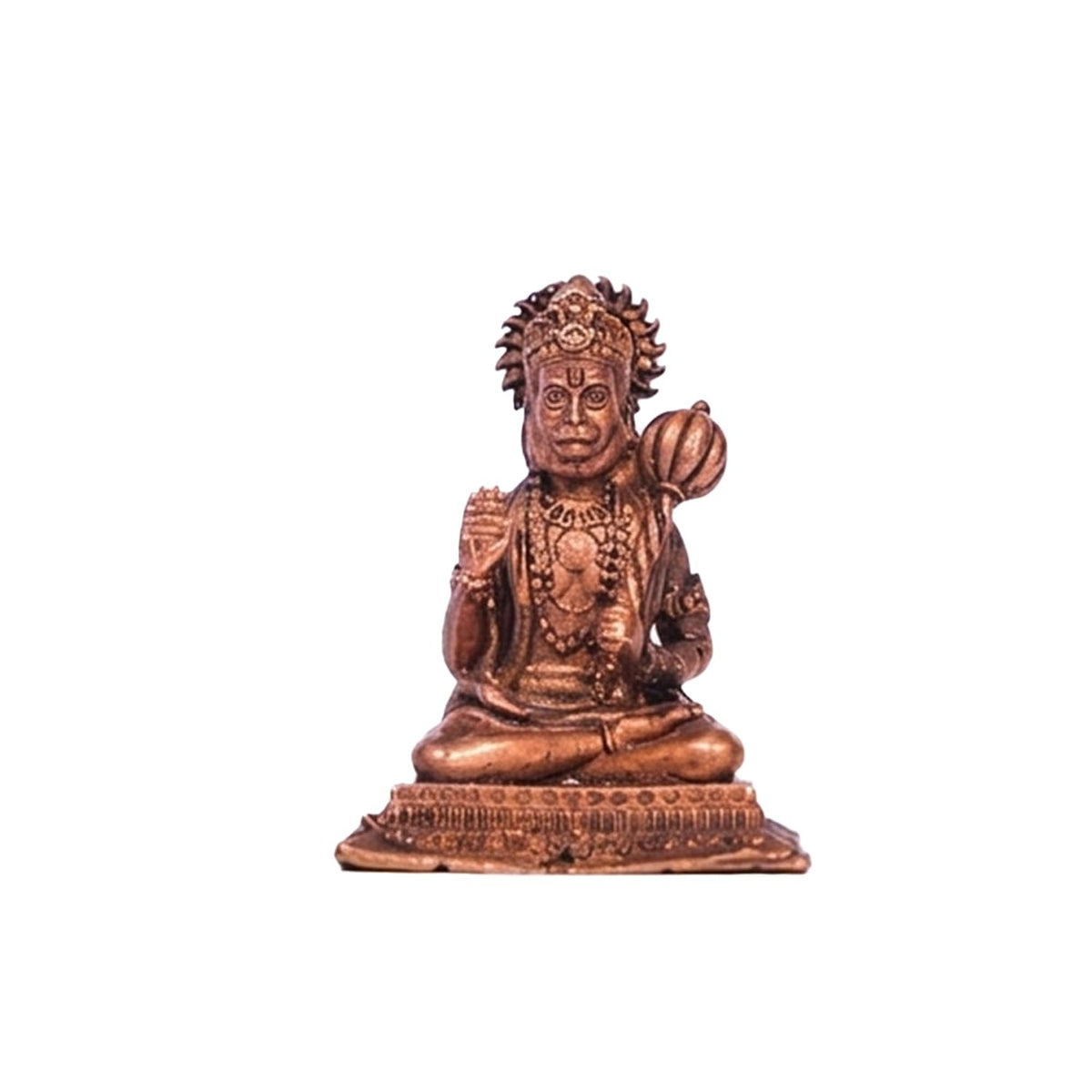 Pure Copper Hanumanji (Bajrangbali) Murti | Handcrafted Copper Idol for Pooja Room, Vastu Decor | Traditional & Auspicious Religious Hindu God Showpiece & Gift Item | 50gm (4.5x3.5 cm)