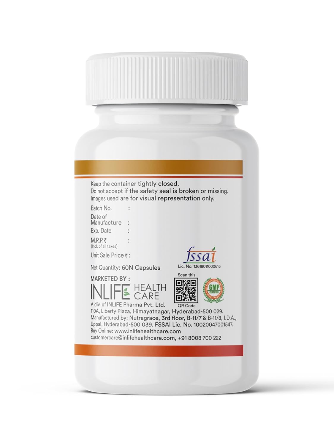 INLIFE Plant Based Omega 3 Supplement | DHA 400mg from Algal Oil | Skin, Eye, Bone, Joint Health - 60 Liquid Filled Vegetarian Capsules (Pack of 1)