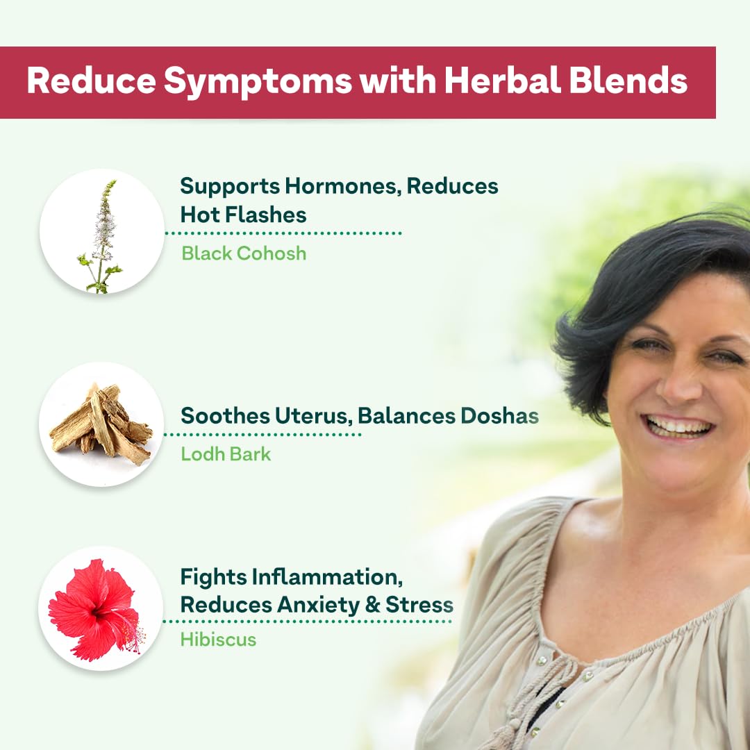 OZiva HerBalance Menopause Relief Drink, 250g (45 Days Pack) (With Black Cohosh, Lodh Bark & Licorice) for Better Hormonal Balance, Uterine & Vaginal Health, Certified