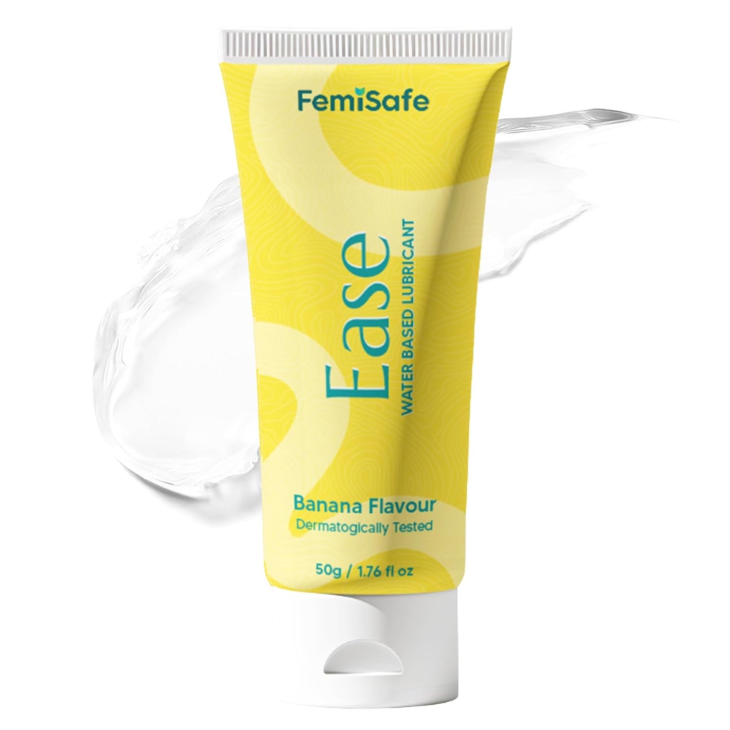 FemiSafe Ease Lube |Water-Based & Glycerin-Free Lubricant |With Aloe Vera & Banana Extract |non staining & prevent dryness |Skin friendly | 50 g