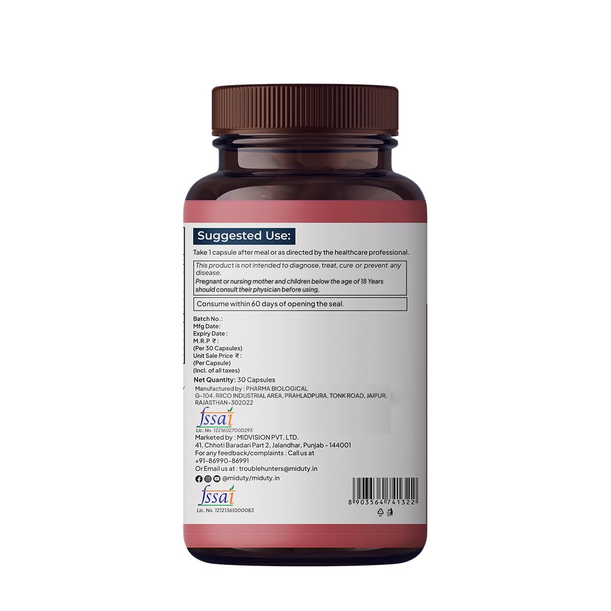 Zephivo Miduty by Palak Notes Happy Heart - Liposomal CoQ10 - Heart Health Supplement - Methyl Folate - D-Chiro-Inositol - Blood Pressure Control, Healthy Skin, Heart Health & Kidney Health - 30 Capsules