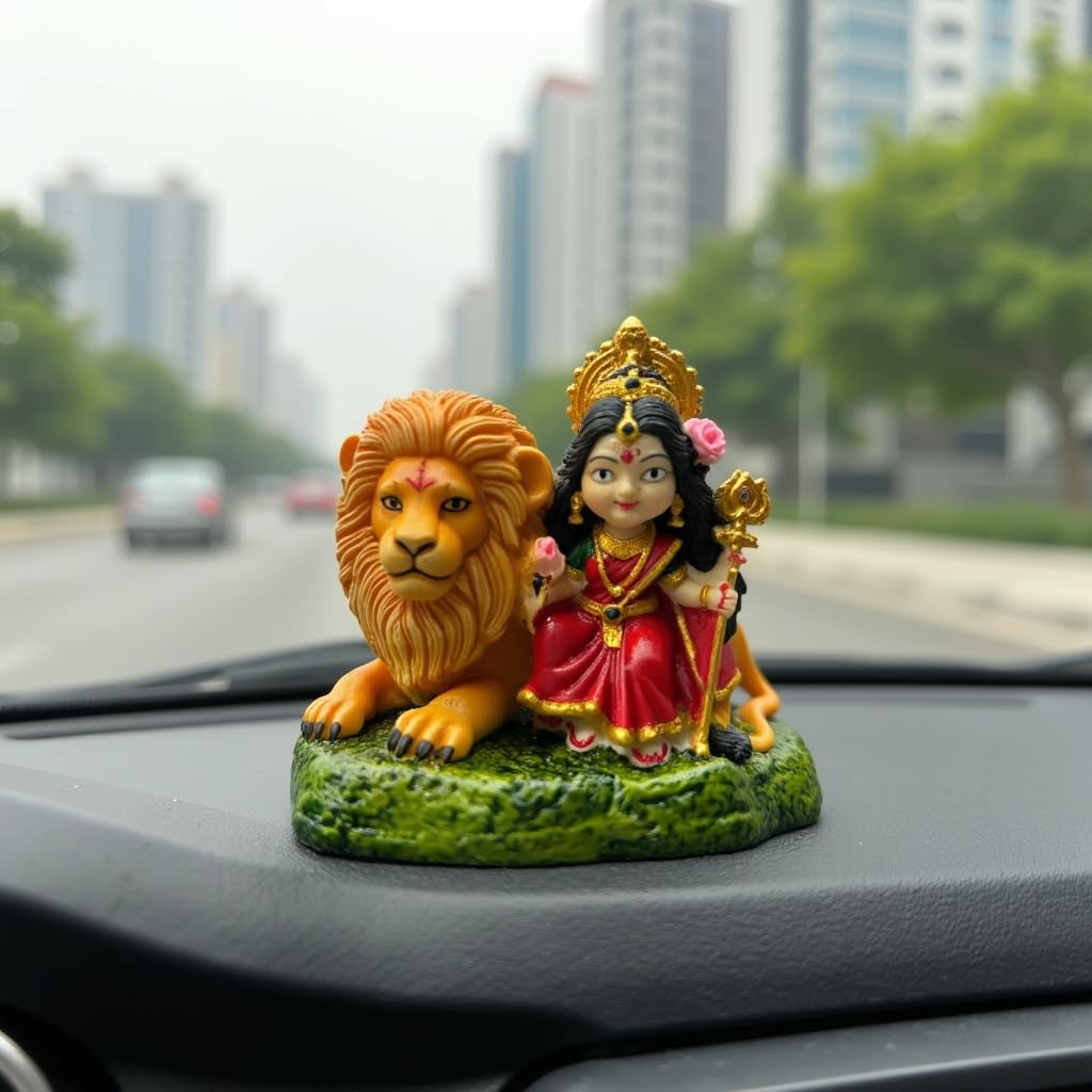 UNOVATE Durga MATA Idol for Car Dashboard, Home | Durga ji Murti | Navratri