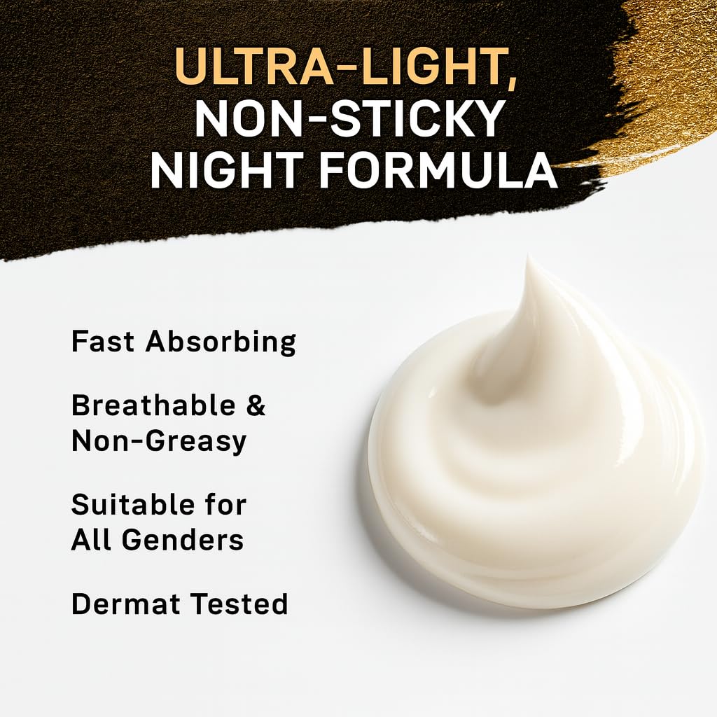 Blu Essentials Vitamin C Night Cream for Women and Men | for Glowing Skin | Suits For Both Oily & Dry Skin | Dark Spot Removal, Anti-Ageing | 50ml