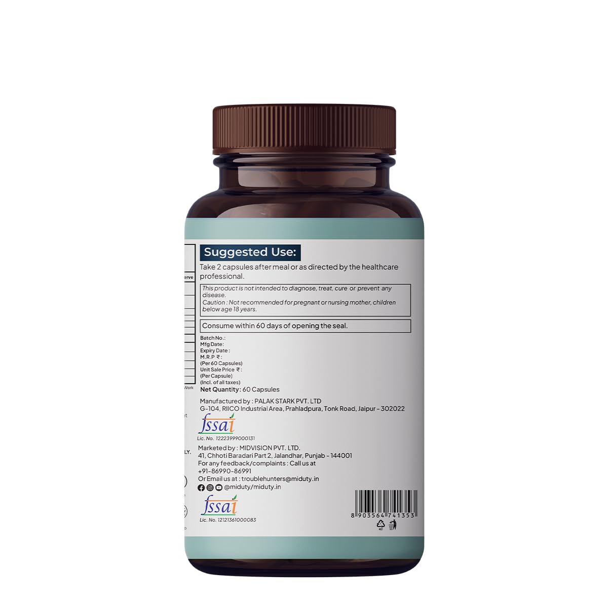 Zephivo Miduty Stop Aging Powerful Antioxidant Formula to Slow Down Aging, Anti Aging Supplement for Youthful Skin - Anti Aging Capsules, Resveratrol Active Ingredient - Pack of 60